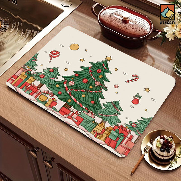 Festliche Weihnachtsküchenmatte