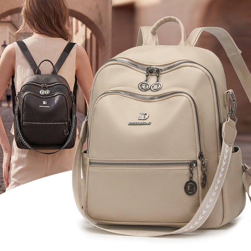 Multi-Funktionaler Leder-Rucksack Karnz
