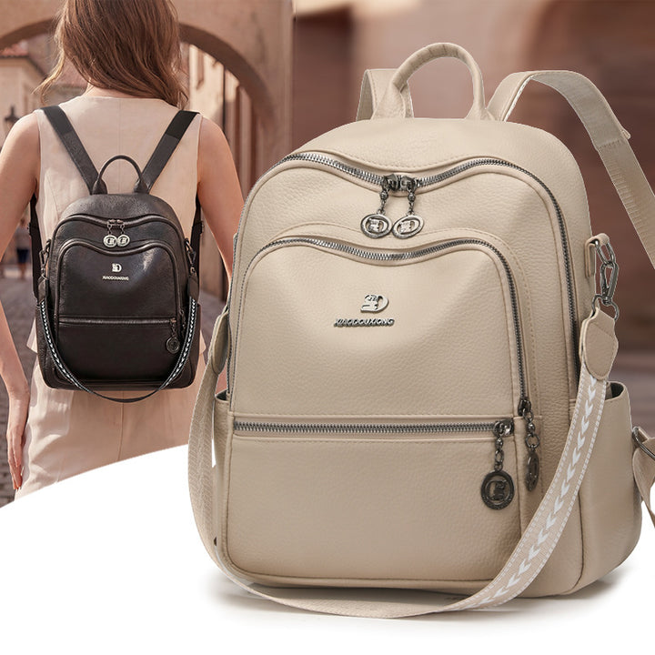 Multi-Funktionaler Leder-Rucksack Karnz