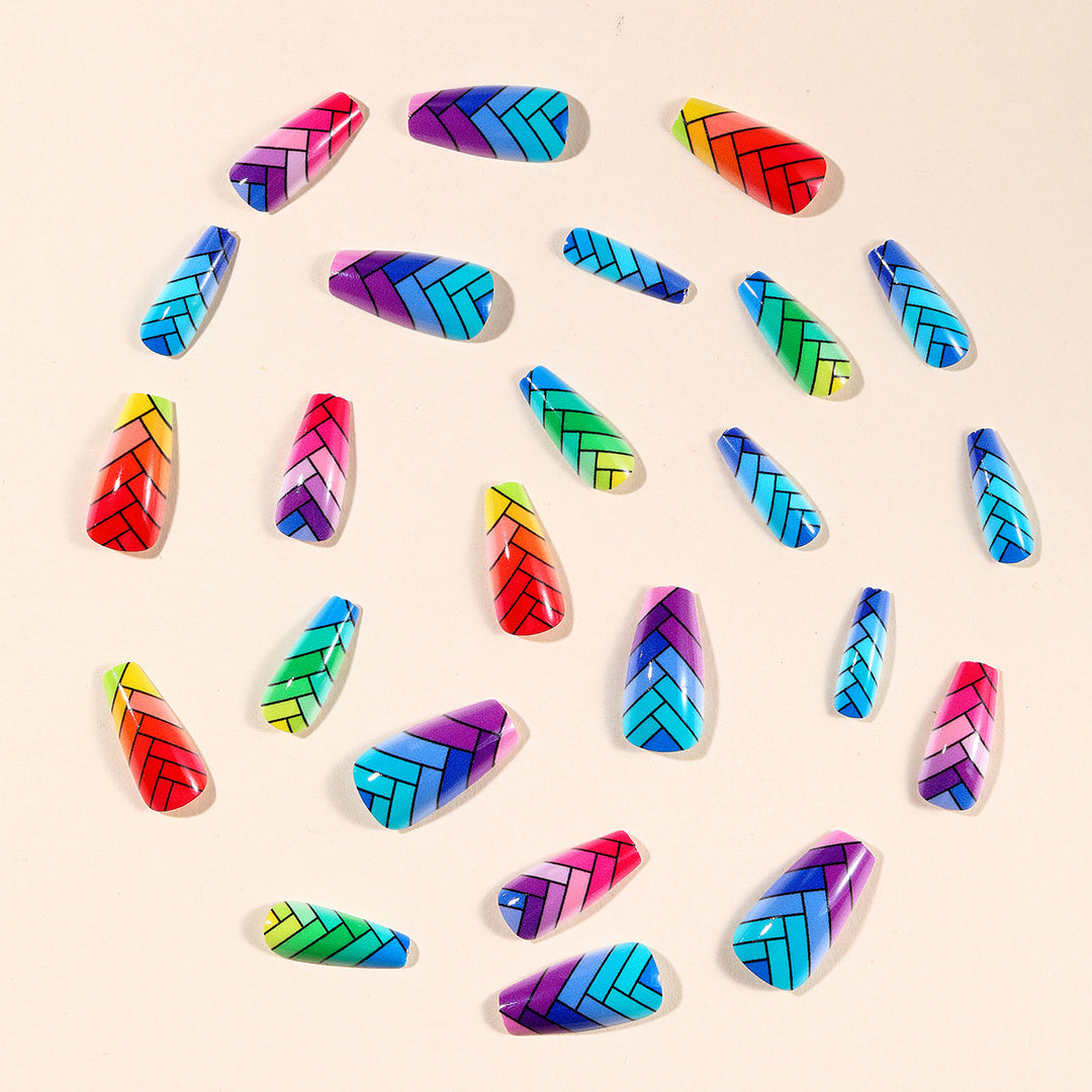 Bunt Geflochtenes Nagelkunstset Karnz