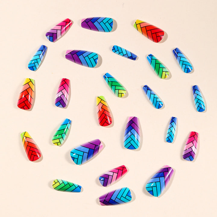 Bunt Geflochtenes Nagelkunstset Karnz