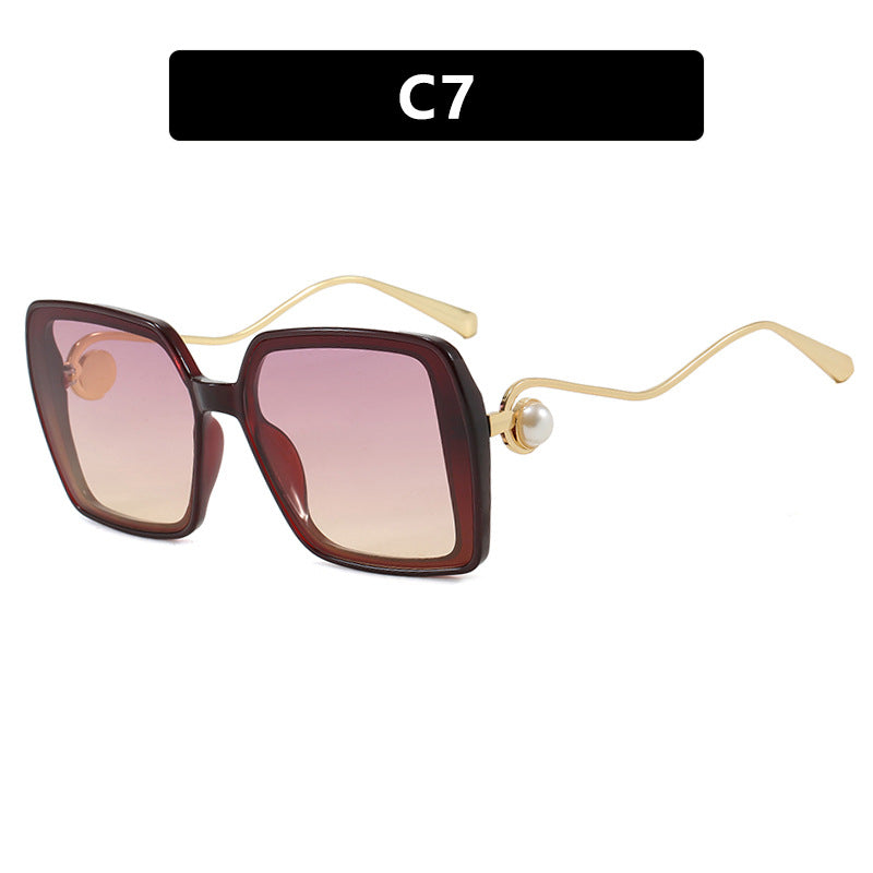 Damen modische quadratische Brille mit elegantem Metallrahmen und einzigartigen Akzenten Karnz