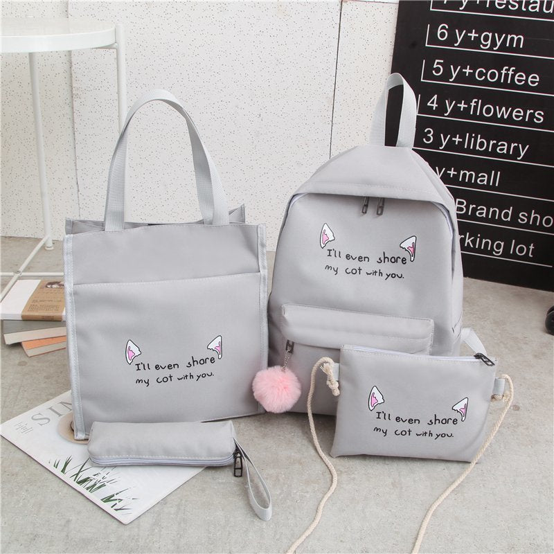 Süßes Charakter Mehrteiliger Rucksack Set Karnz