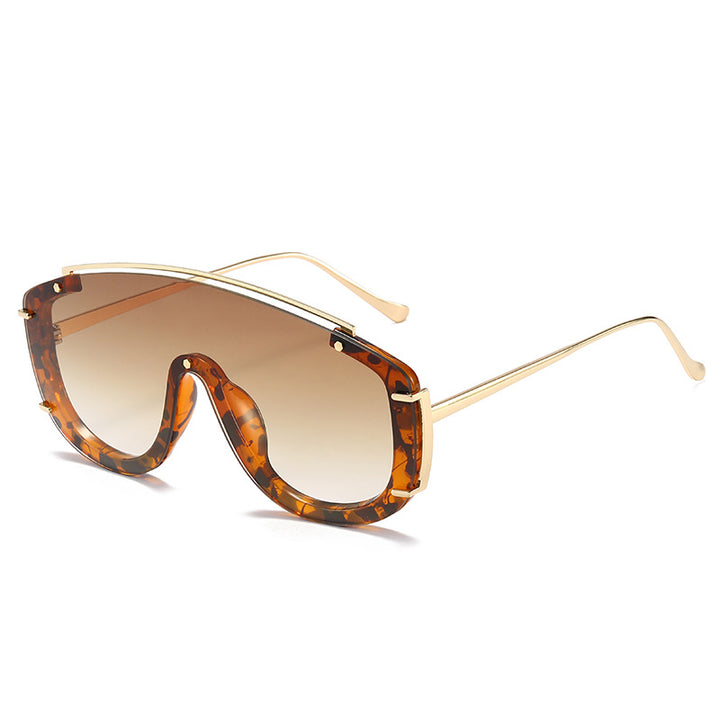Modebewusste futuristische Schild-Sonnenbrille Karnz