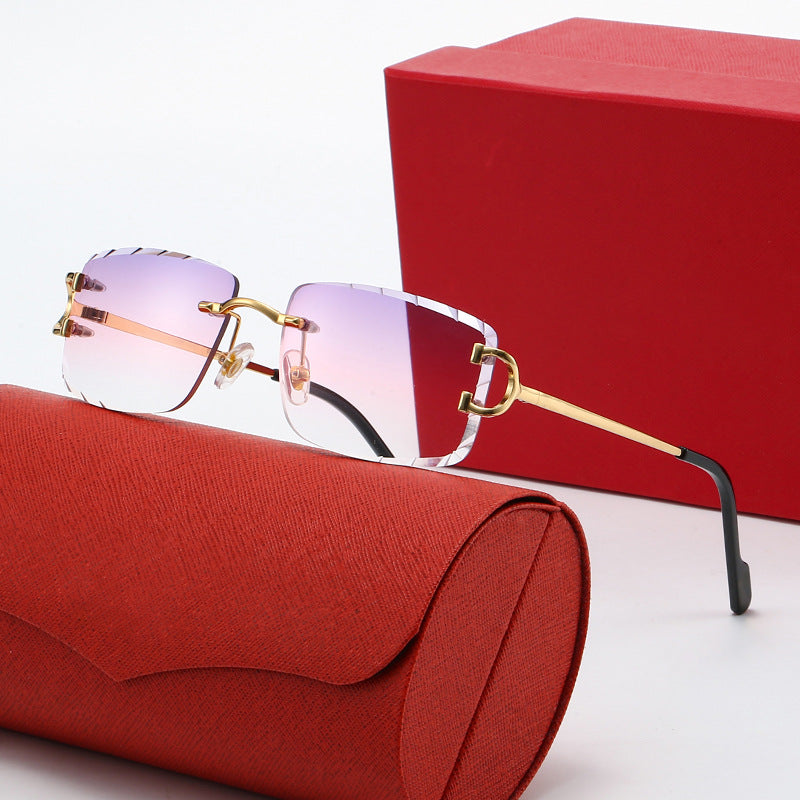 Damen elegante Halbrahmen Korrektionsbrille Karnz