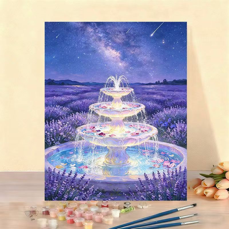 DIY Aquarell Brunnen Malen nach Zahlen Set Karnz