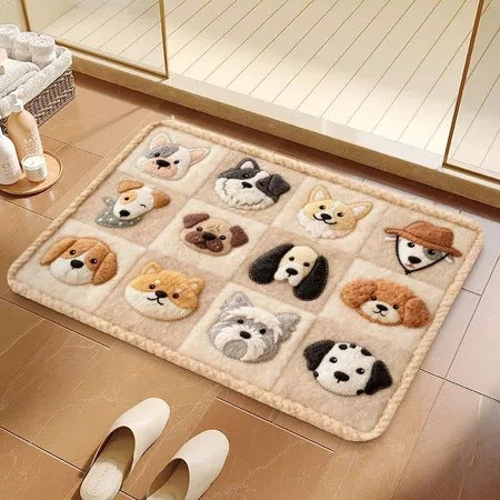 Niedlicher Hundethemen-Badteppich