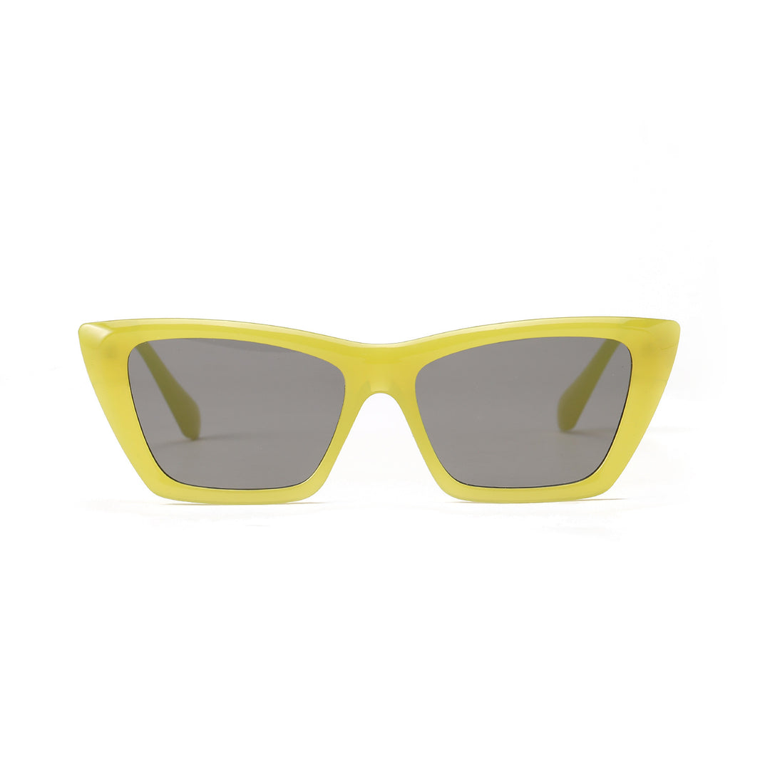 Damen geometrische Sonnenbrille mit stylischem Kunststoffrahmen Karnz