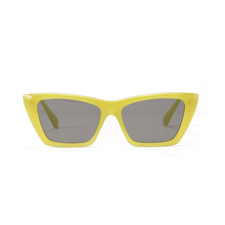 Damen geometrische Sonnenbrille mit stylischem Kunststoffrahmen Karnz