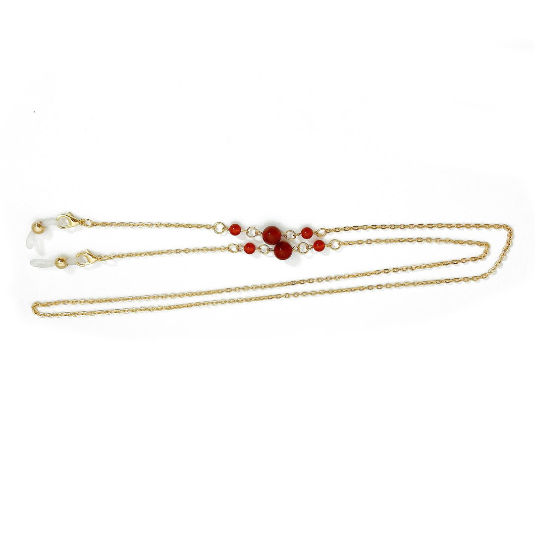 Elegante Schmuckhalterkette mit Roten Akzenten Karnz