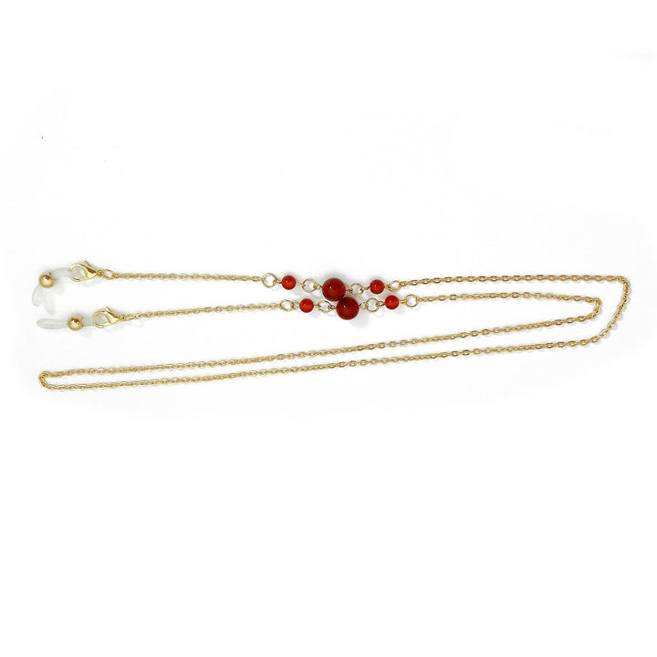 Elegante Schmuckhalterkette mit Roten Akzenten Karnz