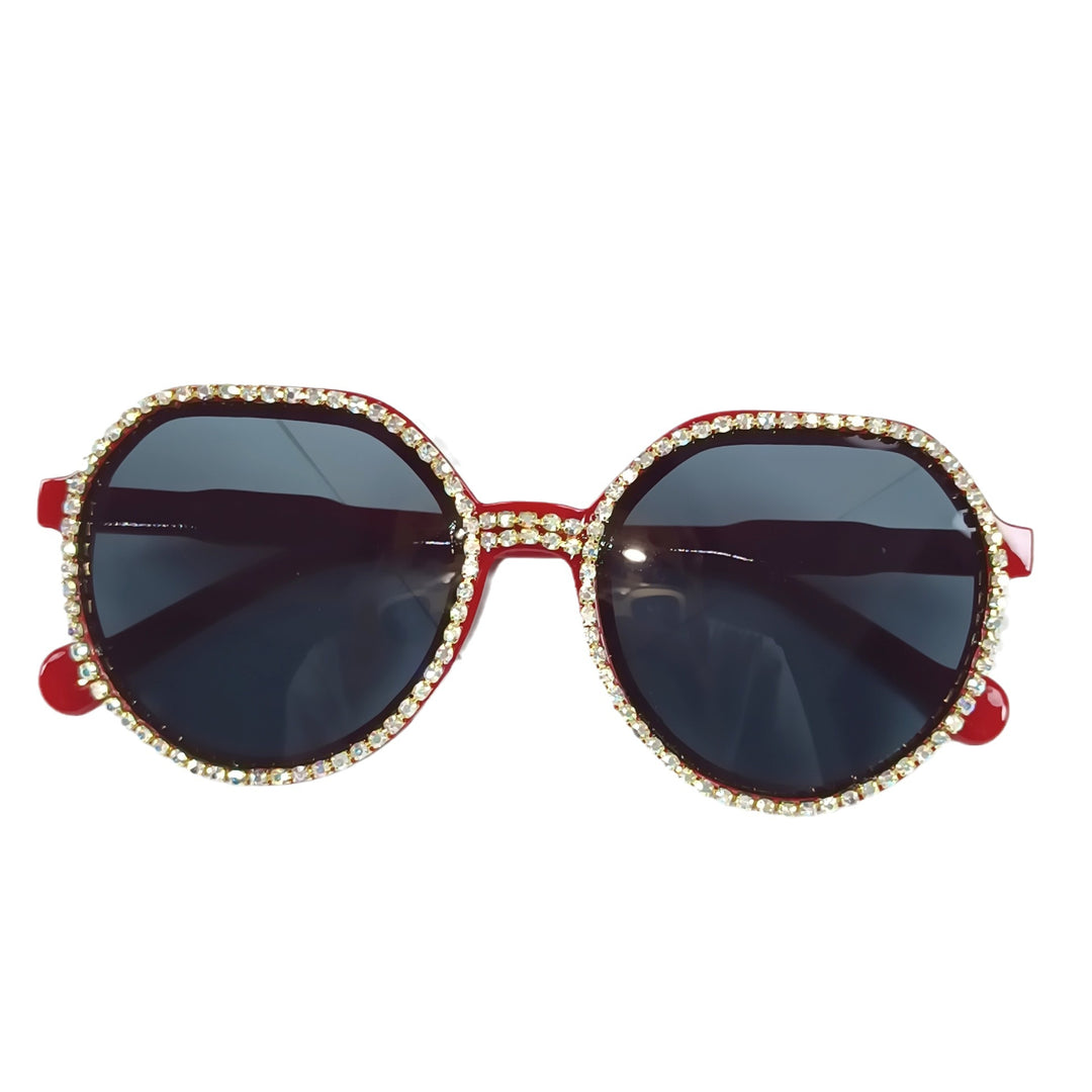 Damen Glitzernde Oversized Sonnenbrille Karnz