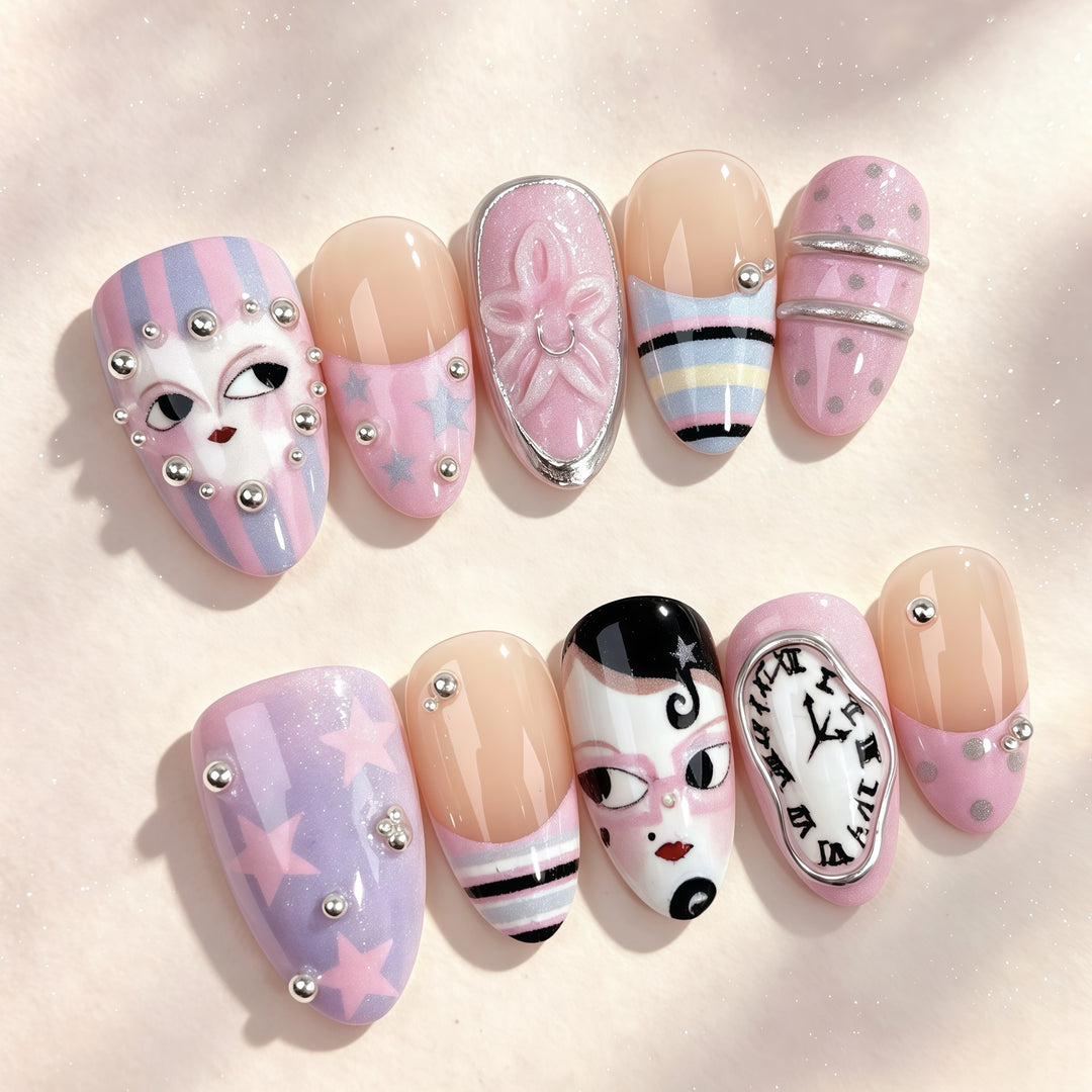 Dekoratives Press-On Nagelkunst-Kit