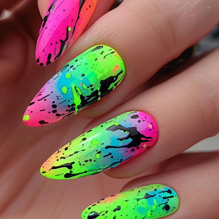 Kreative Neon Nagelkunst Karnz