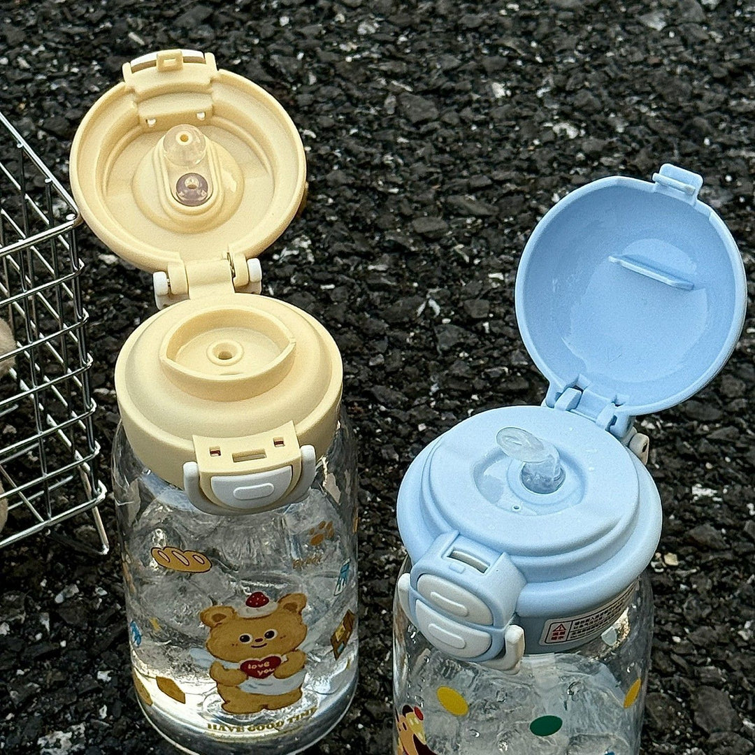 Damen kinderfreundliche Trinkflasche mit lustigem Hundemotiv Karnz