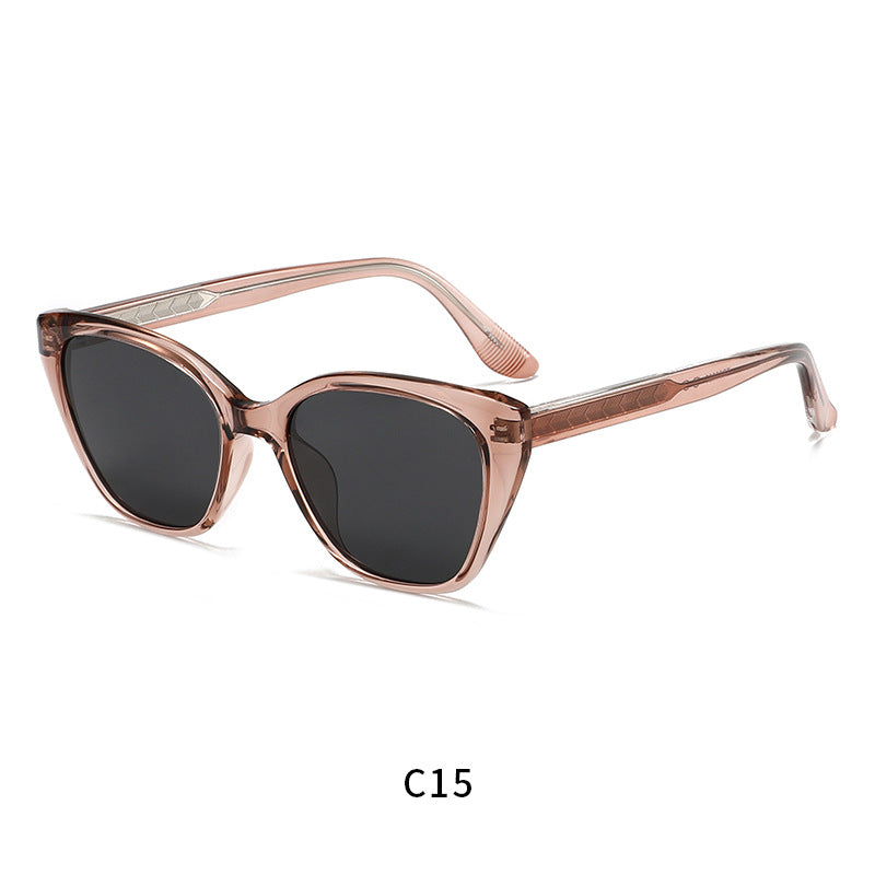 Damen moderne Cat-Eye Sonnenbrille mit UV-Schutz und schickem Rahmen Karnz