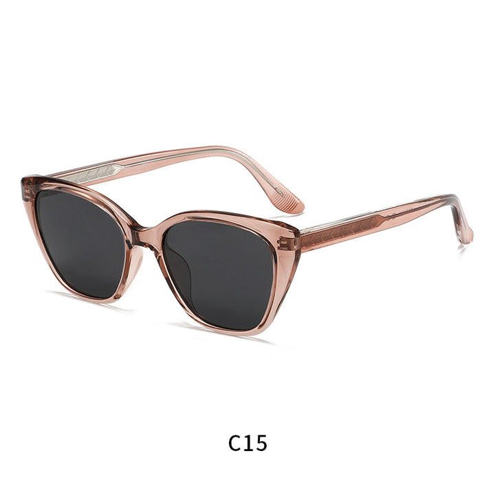 Damen moderne Cat-Eye Sonnenbrille mit UV-Schutz und schickem Rahmen Karnz