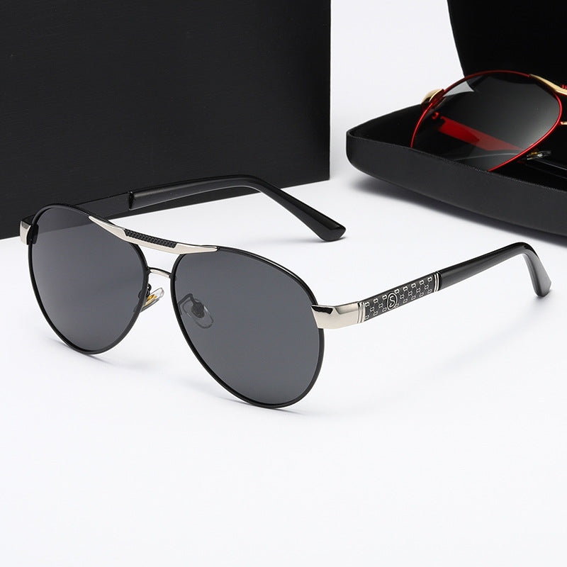 Damen elegante Metall-Sonnenbrille Karnz