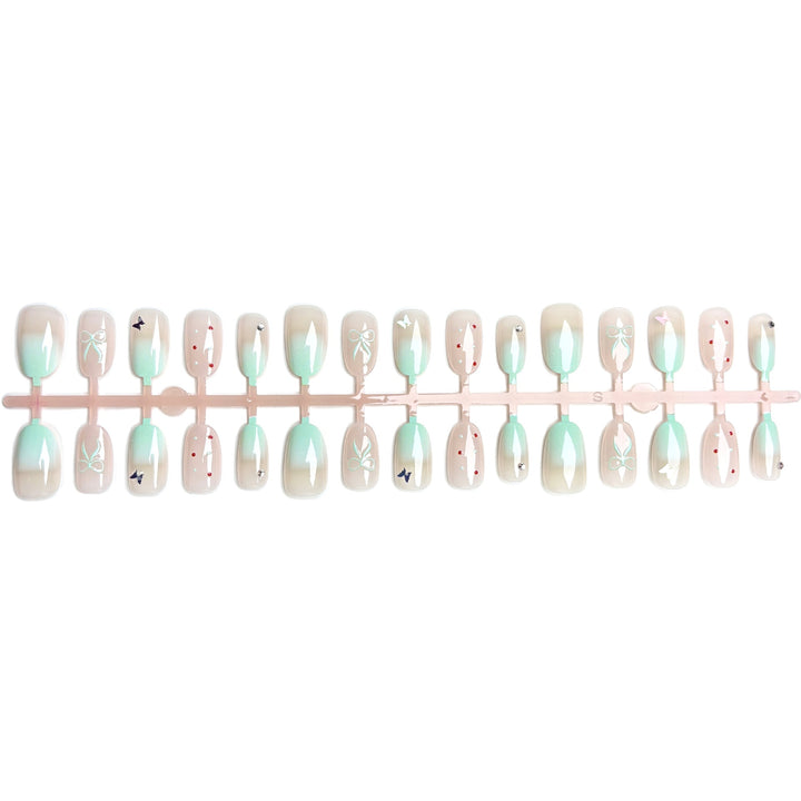 Elegantes Floral Press-On Nagelset