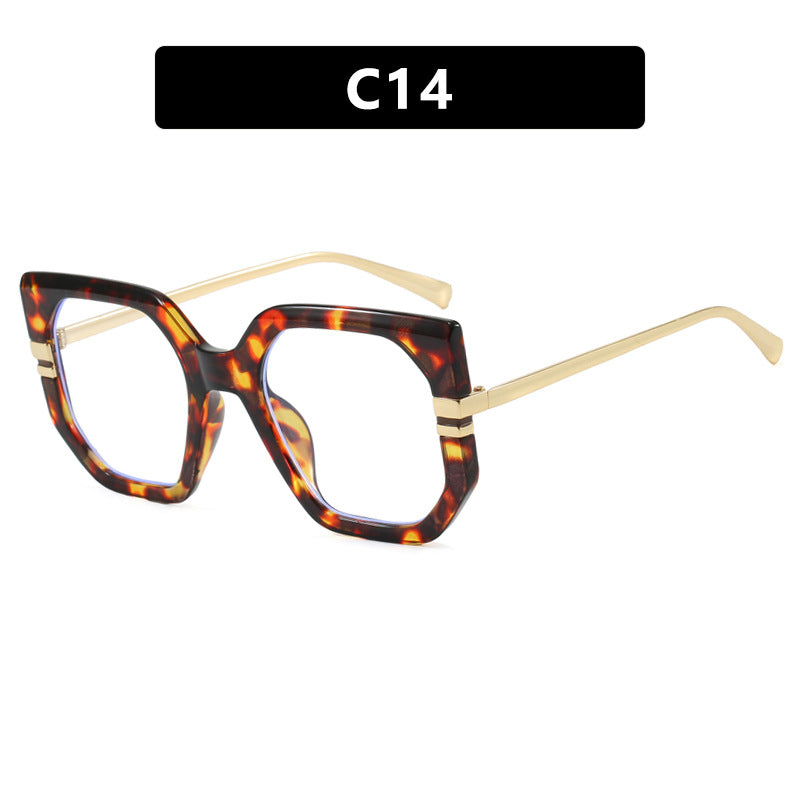 Damen geometrische Sonnenbrille mit luxuriösem goldenen Rahmen und polarisierenden Gläsern Karnz
