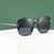 Damen quadratische Designerbrille mit filigranem Metallrahmen Karnz