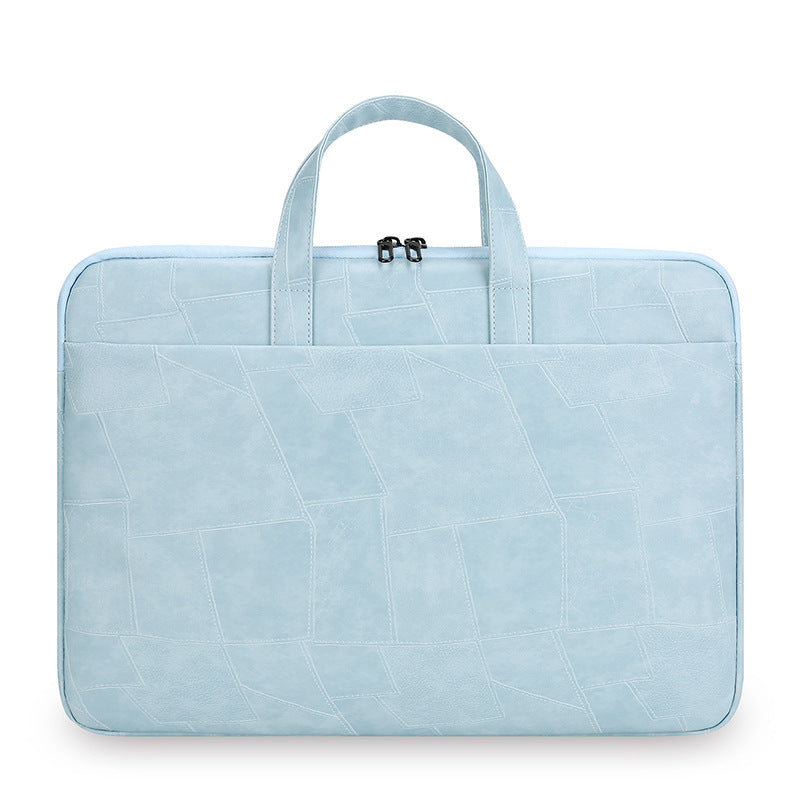 Premium Patchwork Leder Laptop Tasche Karnz