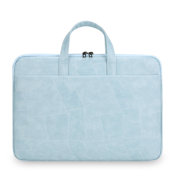 Premium Patchwork Leder Laptop Tasche Karnz