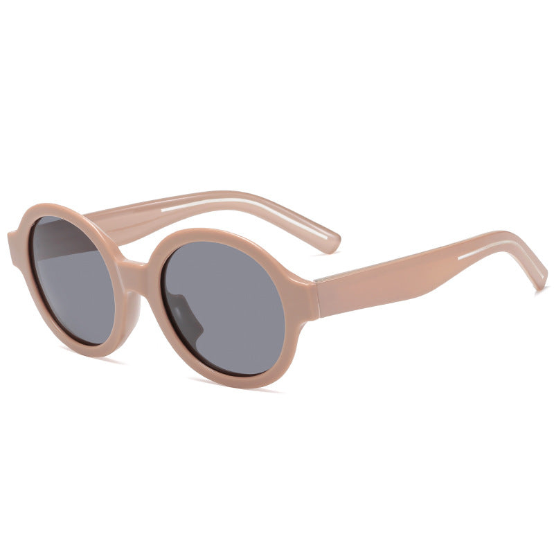 Damen modische Sonnenbrille im stilvollen runden Design Karnz