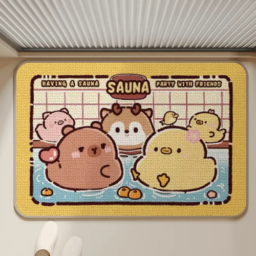 Cartoon-Themen Sauna Badematte