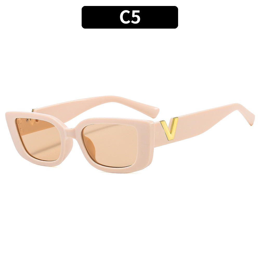 Schicke eckige Rahmen Sonnenbrille