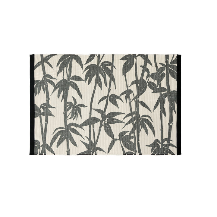 Dekorativer Jacquard‑Tischläufer mit floraler Webstruktur und verstärkter Kante