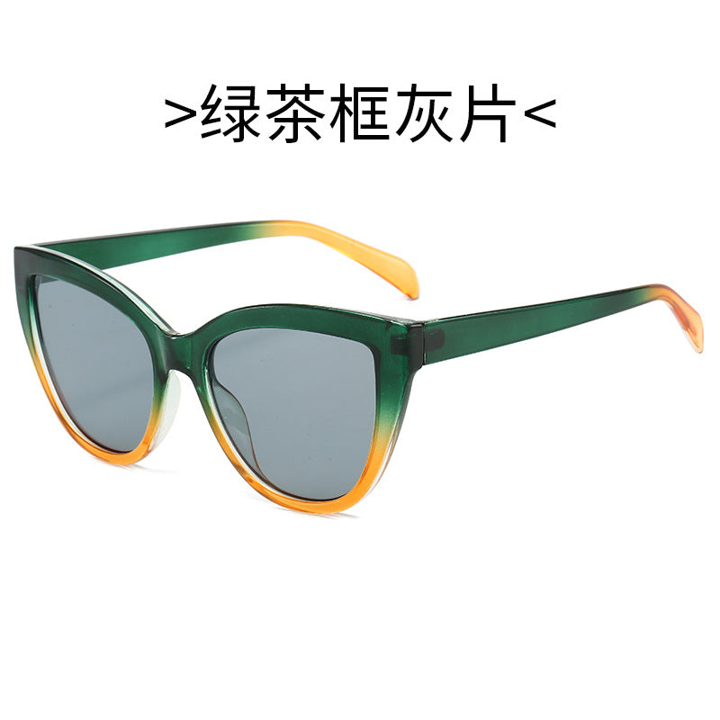 Damen Cat-Eye Sonnenbrille mit transparentem Rahmen und UV-Schutz Karnz