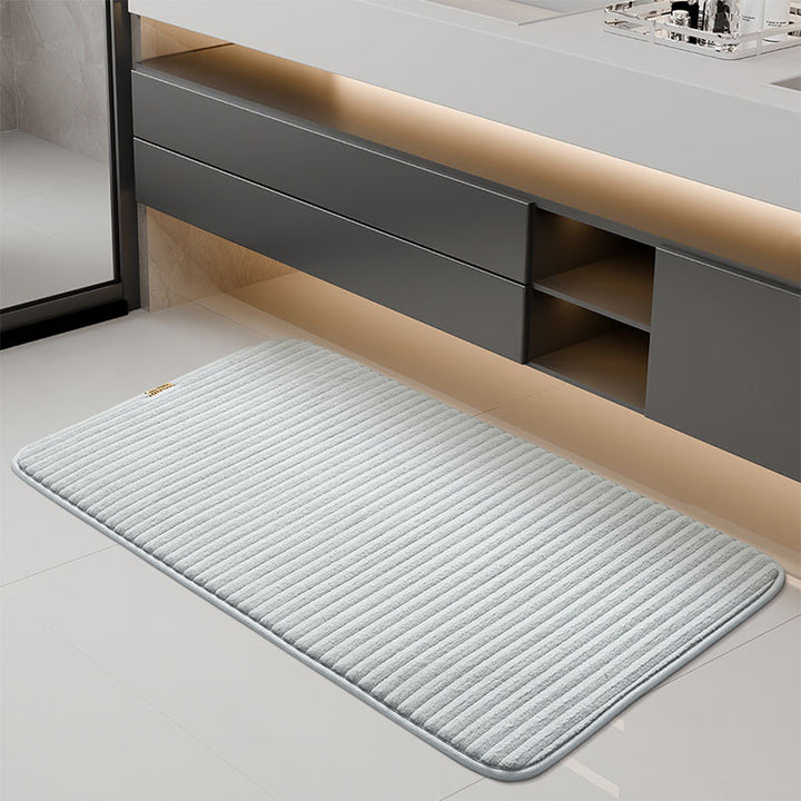 Absorbierender gerippter Badematte