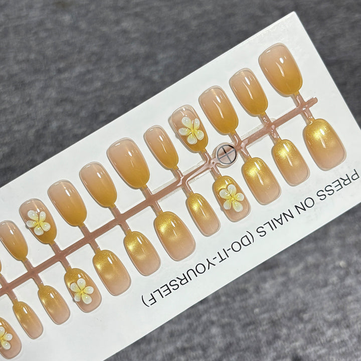 Floral Gradient Press-On Nail Set Karnz