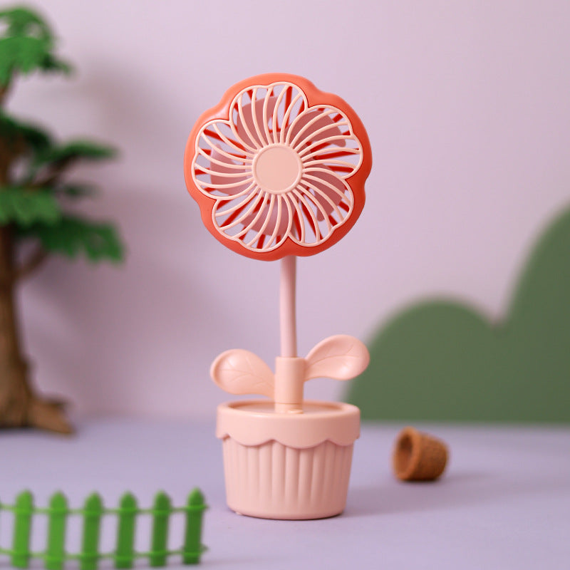 Damen Dekorativer Mini-Lüfter mit Blumen-Design Karnz