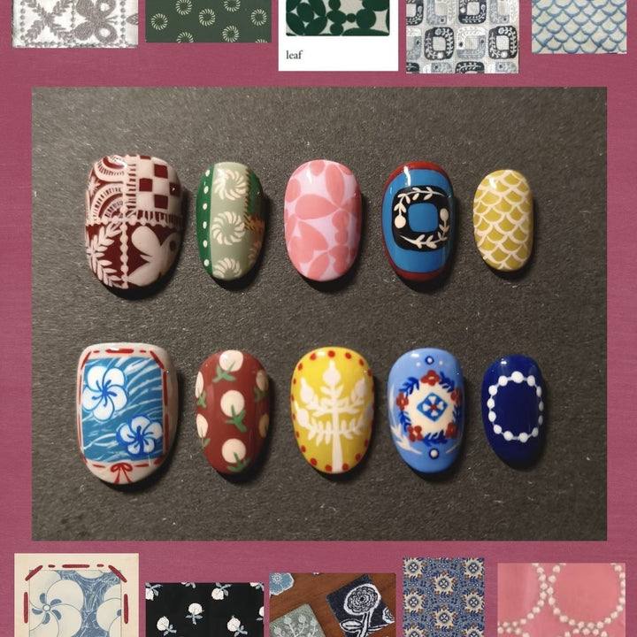Künstlerische Themen Nageldesign Kollektion Karnz