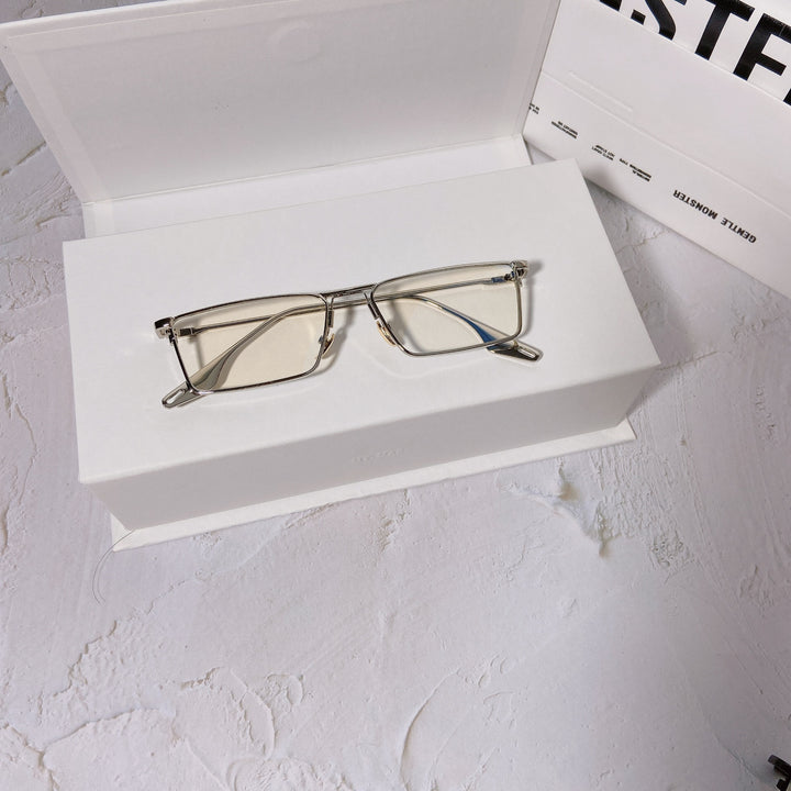 Modische Sonnenbrille mit Rechteckigem Metallrahmen Karnz