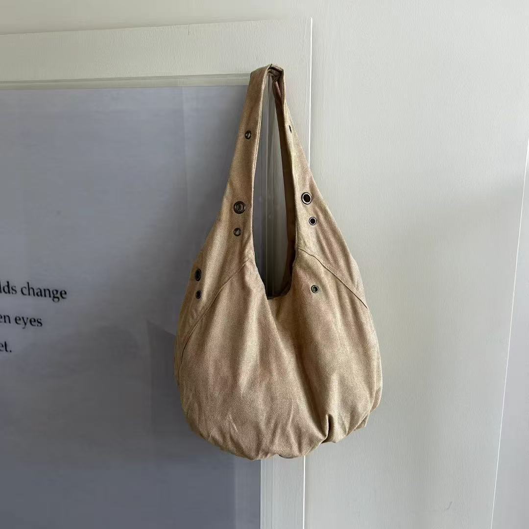 Lässige Canvas-Schultertasche