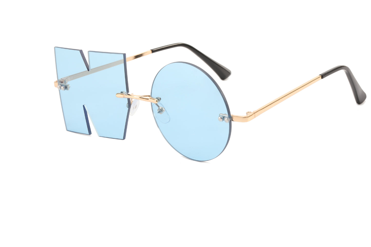 Damen außergewöhnliche geometrische Sonnenbrille mit markantem Design Karnz