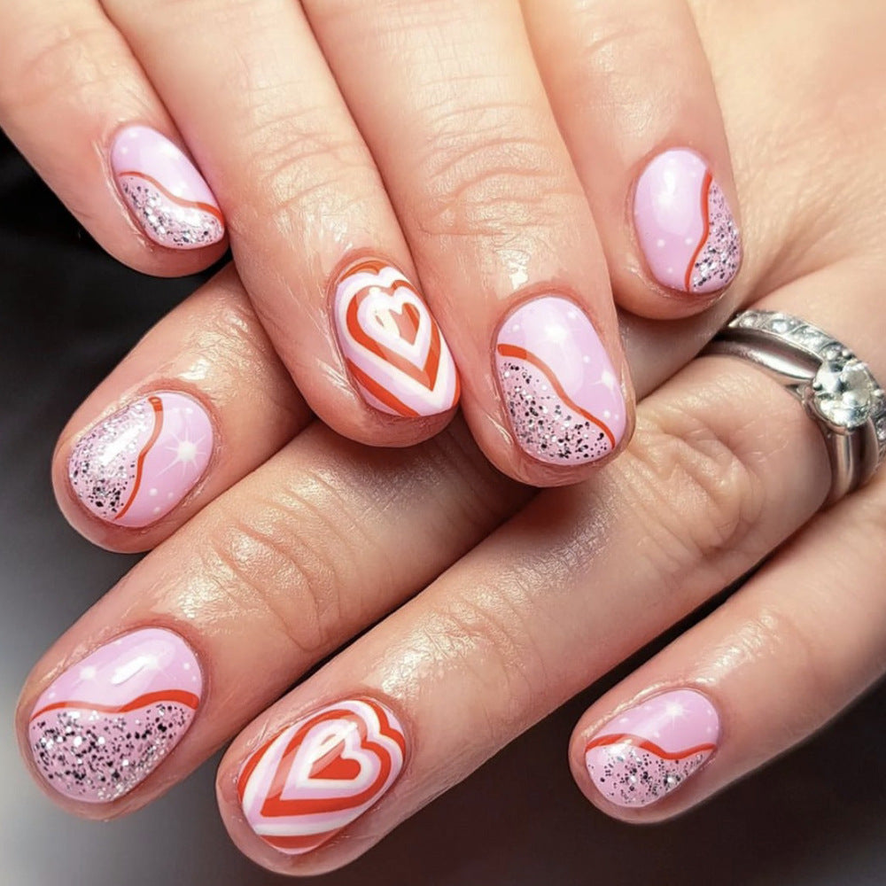 Herz-Themen Gel Nagelkunst Karnz