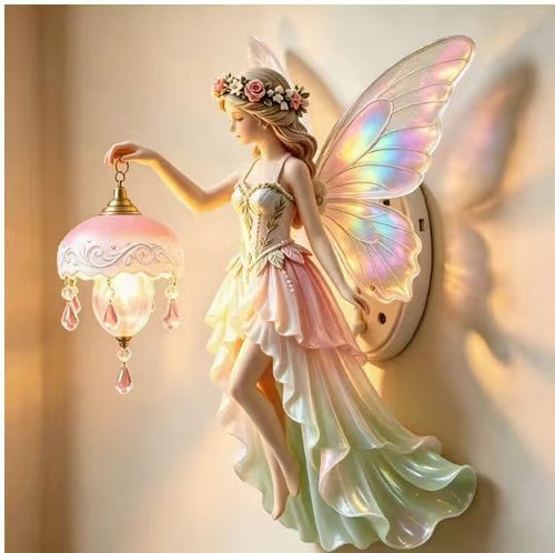Dekorative Feenfigur mit LED-Licht Karnz