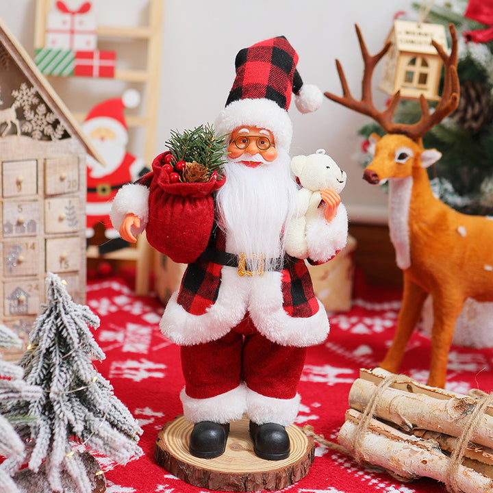 Nostalgische Weihnachtsmann Dekoration Karnz