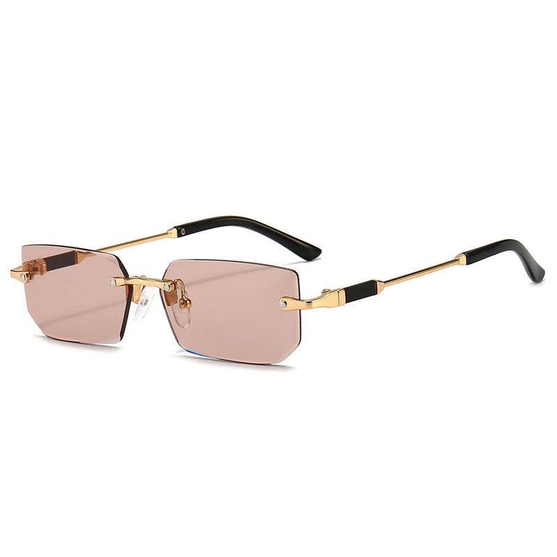 Damen elegante und modische Sonnenbrille mit transparentem Rahmen Karnz