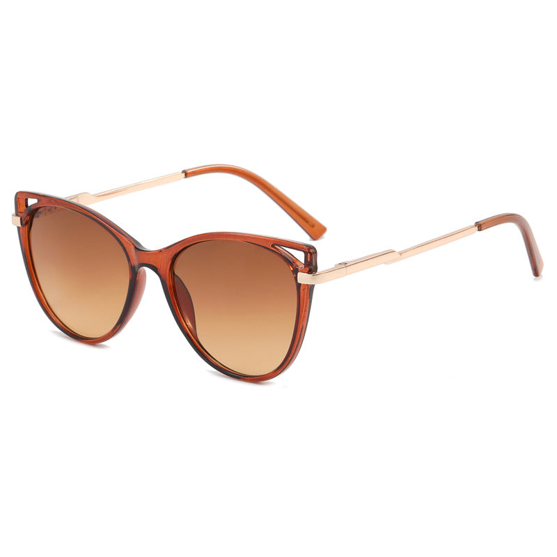 Damen trendige Katzenaugen Sonnenbrille mit verspiegelten Gläsern Karnz