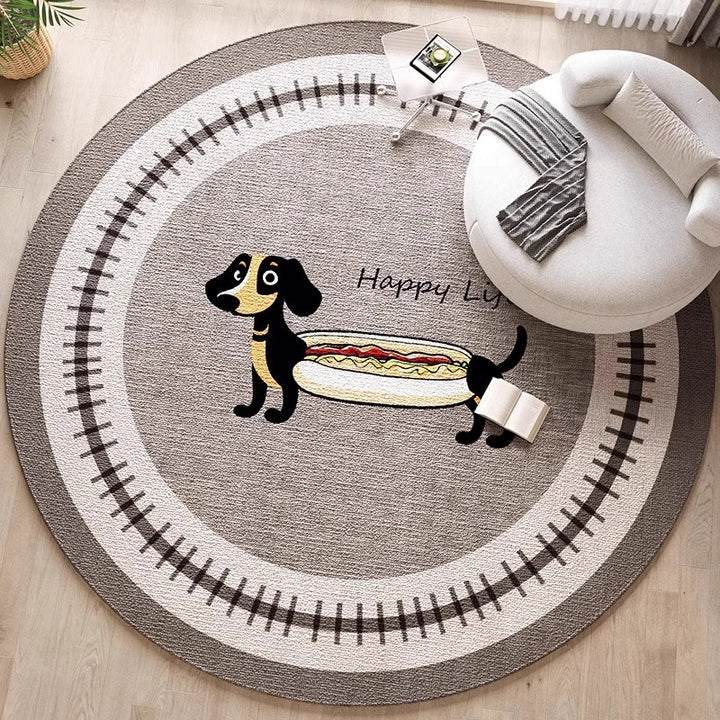 Dekorativer Hunde-Themen-Teppich für die Wohnkultur