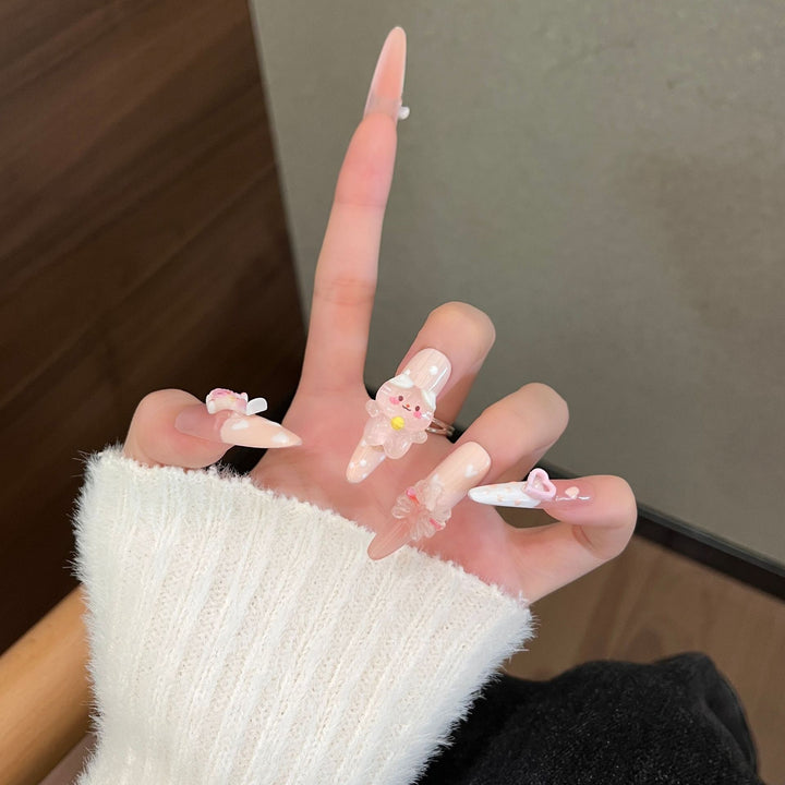 Verspielt 3D Charakter-Themen Press-On Nagelset Karnz
