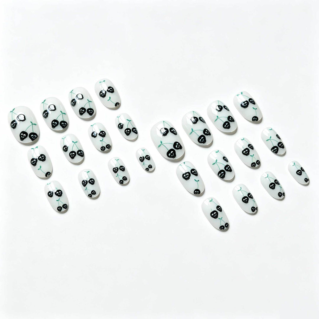 Edgy Skull Kirsche Nagelkunstset