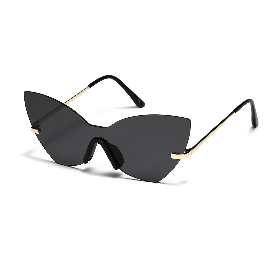 Damen extravagante Cat-Eye Sonnenbrille mit hochwertigem Metallrahmen Karnz