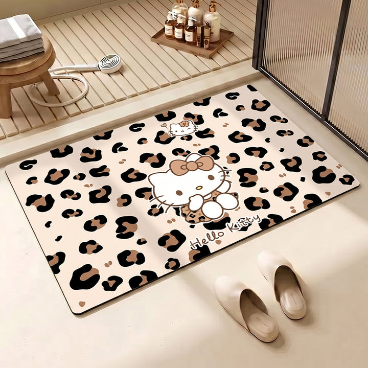 Leopard Print Hello Kitty Dekorative Teppichmatte