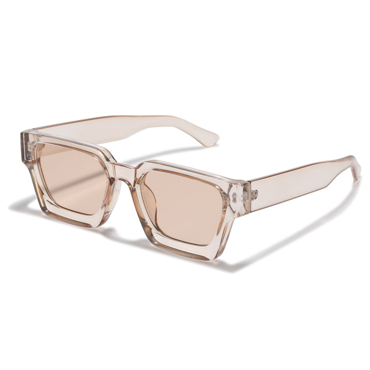 Damen modische Sonnenbrille mit klarem Rahmen und Verlaufsgläsern Karnz